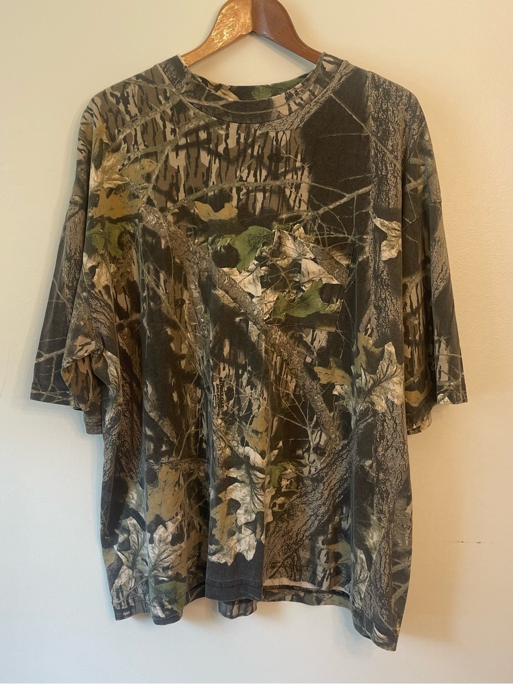 VTG 90s Liberty Heavy cotton Camo boxy pocket tee 2XL